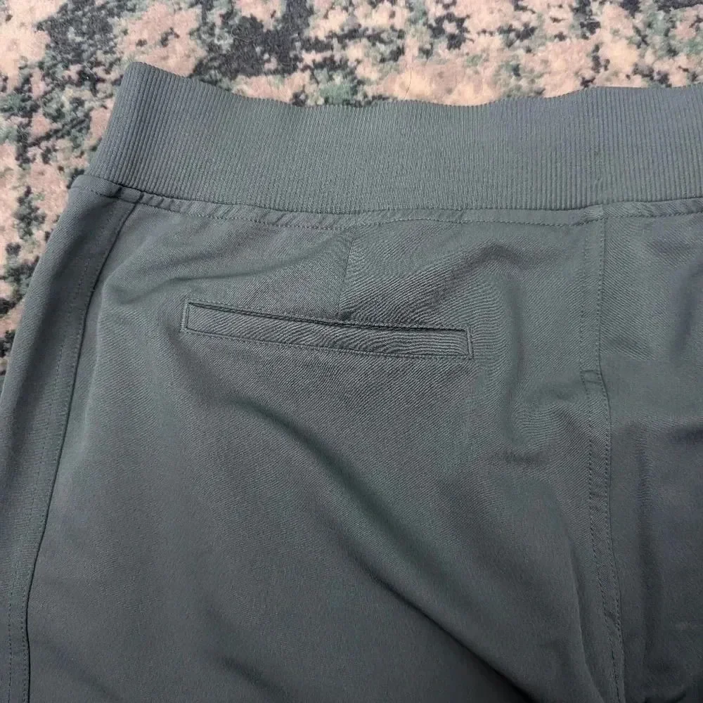 Women's Lightweight No Drawstring Pull Up Pant Green Size M Soft Outdoor
